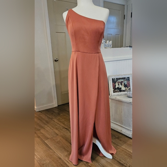 NWT'S - CELEBRATE by DAVIDS BRIDAL -  Sedona Terracotta Maxi Dress - Size 12 - Picture 2 of 5